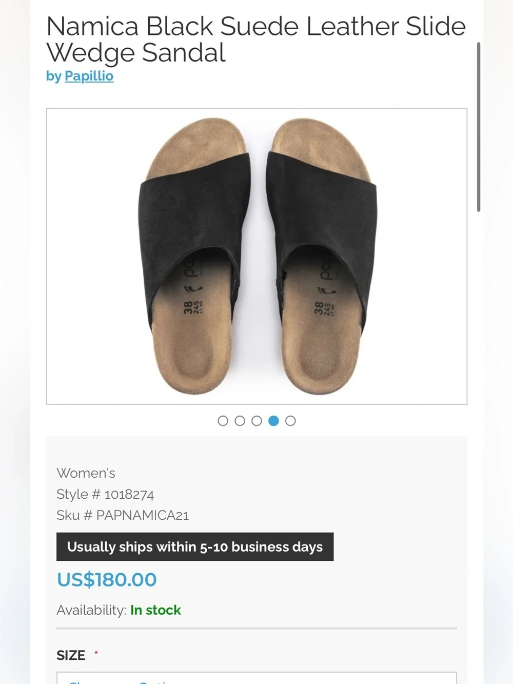 BIRKENSTOCK Papillio “Namica” leather wedges